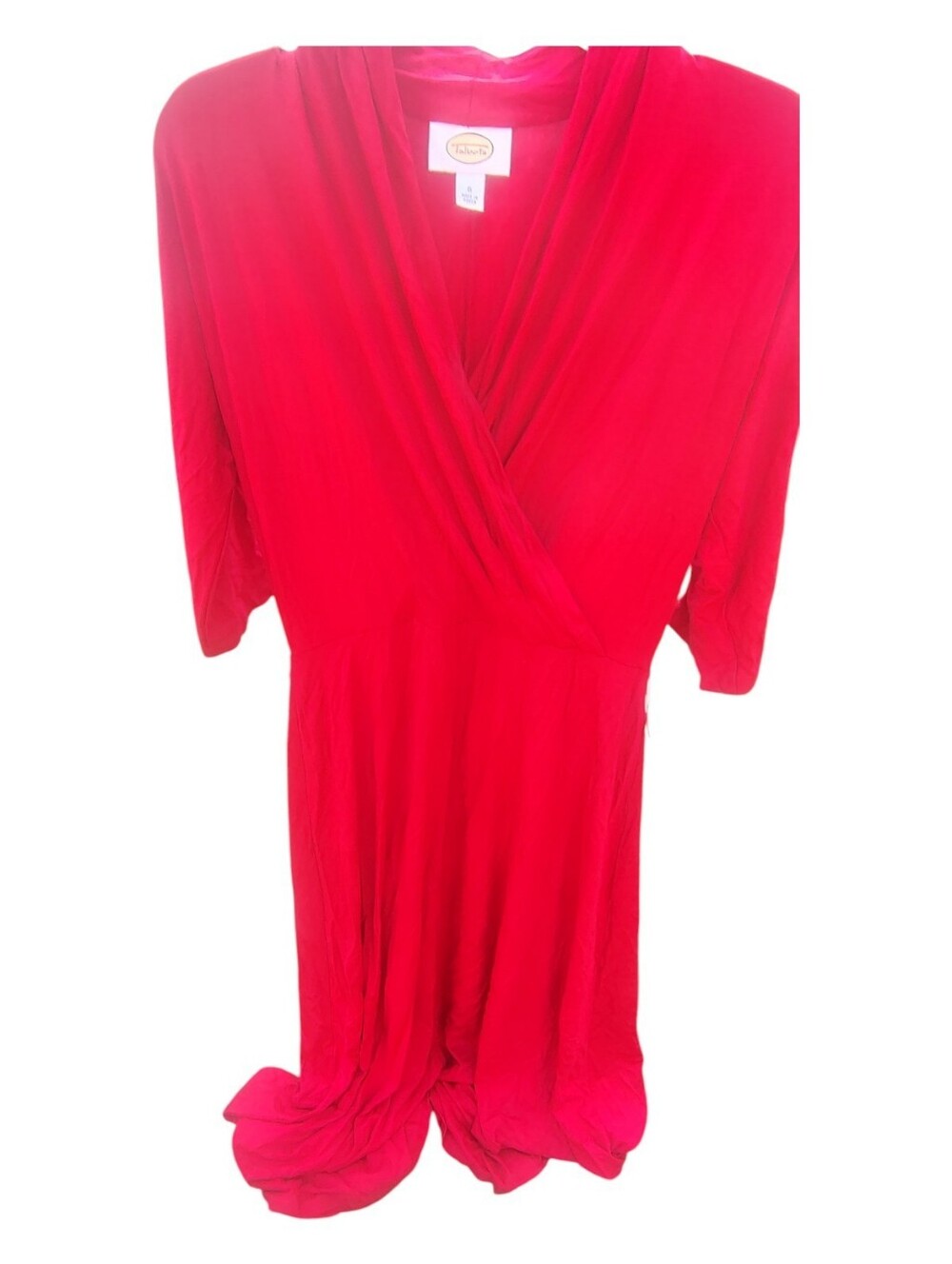 Talbots Red Wrap-Style Maxi Dress